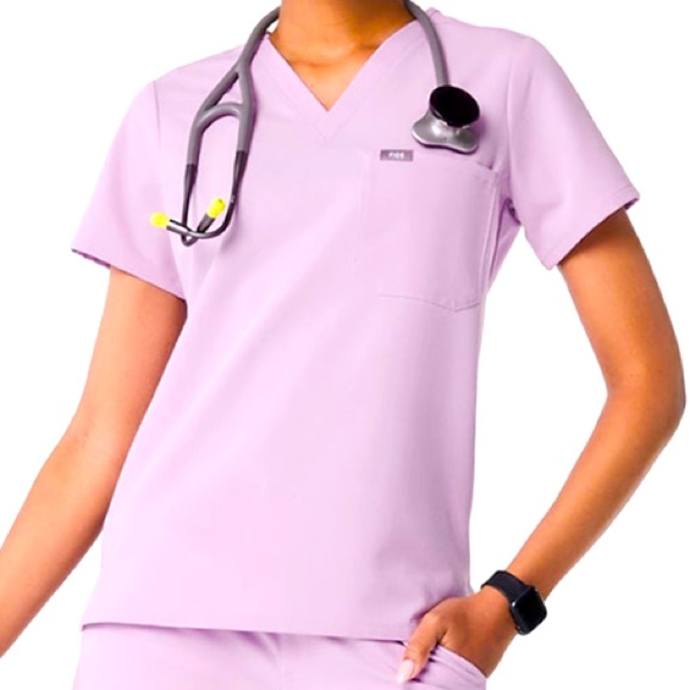 FIGS Lavender Haze Scrub Top Small